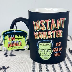 NEW Sunday Morning Instant Monster Just Give Me Coffee Halloween Mug